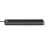 Primera-Line Steckdosenleiste 8-fach schwarz 2m H05VV-F 3G1,0 *CH*