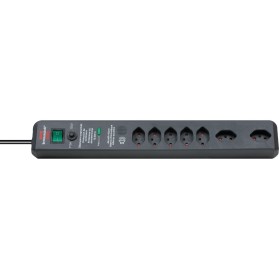 Secure-Tec 19.500A Überspannungsschutz-Steckdosenleiste Akustik 7-fach anthrazit 3m H05VV-F 3G1,5
