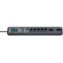 Secure-Tec 19.500A Überspannungsschutz-Steckdosenleiste Akustik 7-fach anthrazit 3m H05VV-F 3G1,5
