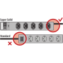 Super-Solid 13.500A Überspannungsschutz-Steckdosenleiste 5-fach silber 2,5m H05VV-F 3G1,5 *CH*