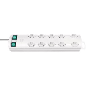 Primera-Line Steckdosenleiste 10-fach weiss 2m H05VV-F 3G1,0 5-fach schaltbare Steckdosen *CH*