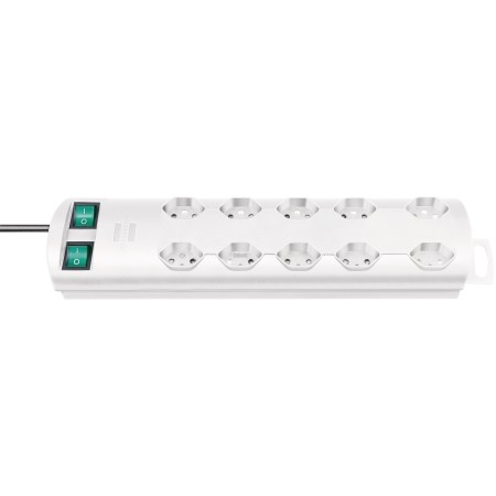 Primera-Line Steckdosenleiste 10-fach weiss 2m H05VV-F 3G1,0 5-fach schaltbare Steckdosen *CH*