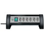 Premium-Office-Line Steckdosenleiste 6-fach schwarz/lichtgrau 3m H05VV-F 3G1,5 *CH*