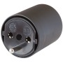 Adapter Fix schwarz DE auf CH, 230V 3-polig T13 auf Schuko-Stecker mit Buchse