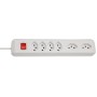cleverLINE Steckdosenleiste 6fach 4+2x 90° (2m Kabel, mit Schalter) weiss *CH*