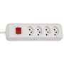 cleverLINE 4er-Steckdosenleiste (1.5m Kabel, mit Schalter) weiss