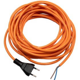 Anschlussleitung BQ rund verpackt, 10m H05BQ-F 2X1.0 orange, 10cm abgemantelt *CH*