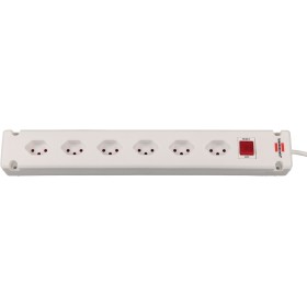 Bremounta Steckdosenleiste 6-fach weiss 3m H05VV-F, 3G1,0 mit Schalter *CH*