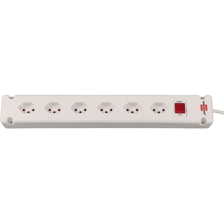 Bremounta Steckdosenleiste 6-fach weiss 3m H05VV-F, 3G1,0 mit Schalter *CH*