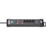 Premium-Line Steckdosenleiste 4-fach mit Schalter und Aufhänge-Vorrichtung mit 3m Kabel und 2x USB