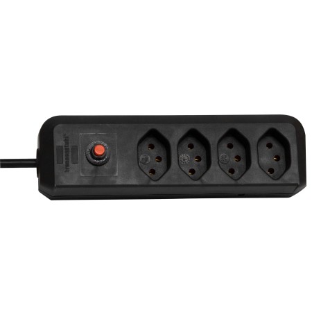 cleverLINE 4er-Steckdosenleiste (1,5m Kabel, ohne Schalter, für den Innenbereich) schwarz