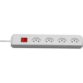 cleverLINE 4-fach-Steckdosenleiste 90° (1,5m Kabel, mit Schalter, für den Innenbereich) weiss
