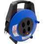 Vario Line Kabelbox 4-fach / Mini-Kabeltrommel (Indoor-Kabeltrommel für Haushalt, 15 m Kabel)