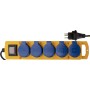 Super-Solid Steckdosenverteiler 5x T13 Steckdosen, T13 Stecker, 3m H05RN-F 3G1,0 gelb/blau, IP55