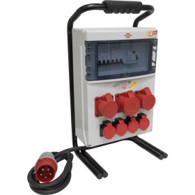 Stromverteiler BSV 4/32 FI+LS, 1x CEE 400/32A, 2x CEE 400V/16A, 4x Steckdosen T25 (IP55) *CH*