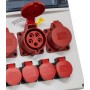 Stromverteiler BSV 4/32 FI+LS, 1x CEE 400/32A, 2x CEE 400V/16A, 4x Steckdosen T25 (IP55) *CH*