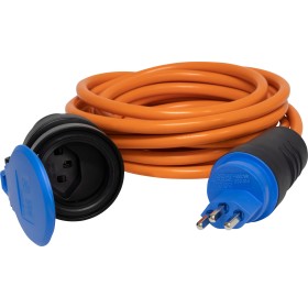 Verlängerungskabel (Kunststoff), T23 Kupplung, T23 Stecker, Kabel 25m 3G2,5 orange, CH Stecksystem IP55