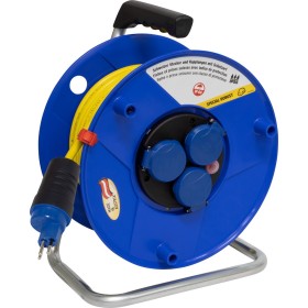 BAT ST 290 Kabelrolle, 3x Steckdose T13, Stecker T13, 50m 3G1,5 gelb, CH Stecksystem IP55