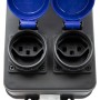 Portabler Stromverteiler BSV P T23/3 230V/16A, 6x T23 Steckdosen, Stecker T23, Kabel 2m N07V3V3 3G2.5 orange *CH*