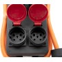 Portabler Stromverteiler BSV P T25/5 400V/16A, 6x T25 Steckdosen, Stecker T25, Kabel 2m N07V3V3 5G2.5 orange *CH*