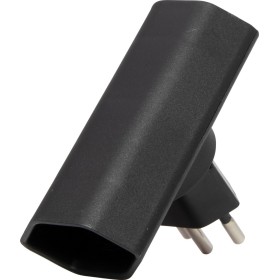 cleverLINE Abzweigstecker flach 2-fach schwarz, drehbar bis 300° *CH*