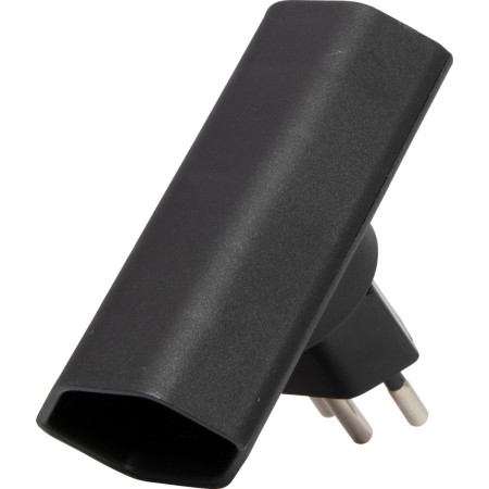 cleverLINE Abzweigstecker flach 2-fach schwarz, drehbar bis 300° *CH*