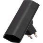 cleverLINE Abzweigstecker flach 2-fach schwarz, drehbar bis 300° *CH*