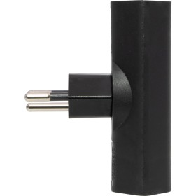 cleverLINE Abzweigstecker flach 2-fach schwarz, drehbar bis 300° *CH*
