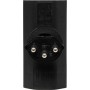 cleverLINE Abzweigstecker flach 2-fach schwarz, drehbar bis 300° *CH*