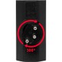 cleverLINE Abzweigstecker flach 2-fach schwarz, drehbar bis 300° *CH*