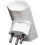 cleverLINE Abzweigstecker flach 2-fach weiss, drehbar bis 300° *CH*