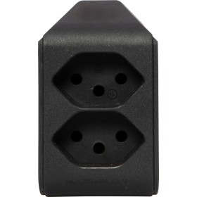 cleverLINE Abzweigstecker 2-fach schwarz, drehbar bis 300° mit Aufhänger *CH*