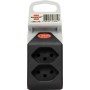 cleverLINE Abzweigstecker 2-fach schwarz, drehbar bis 300° mit Aufhänger *CH*