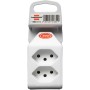 cleverLINE Abzweigstecker 2-fach weiss, drehbar bis 300° mit Aufhänger *CH*