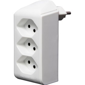 cleverLINE Abzweigstecker 3-fach weiss, drehbar bis 300° mit Aufhänger *CH*