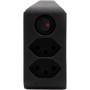 cleverLINE Abzweigstecker 2-fach schwarz mit Schalter, drehbar bis 300° mit Aufhänger *CH*