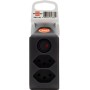 cleverLINE Abzweigstecker 2-fach schwarz mit Schalter, drehbar bis 300° mit Aufhänger *CH*