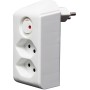 cleverLINE Abzweigstecker 2-fach weiss mit Schalter, drehbar bis 300° mit Aufhänger *CH*