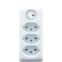 cleverLINE Abzweigstecker 3-fach weiss mit Schalter, drehbar bis 300° mit Aufhänger *CH*