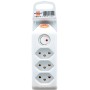 cleverLINE Abzweigstecker 3-fach weiss mit Schalter, drehbar bis 300° mit Aufhänger *CH*