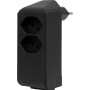 cleverLINE Abzweigstecker 2+1 fach schwarz, drehbar bis 300° mit Aufhänger *CH*
