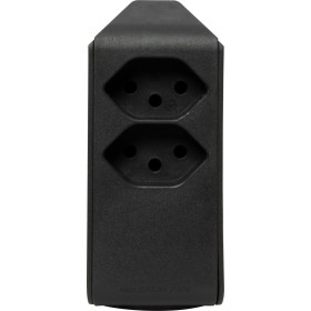 Prise multiple pivotante cleverLINE 2+1 voies noir avec crochet *CH*