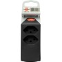 cleverLINE Abzweigstecker 2+1 fach schwarz, drehbar bis 300° mit Aufhänger *CH*