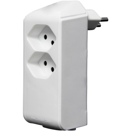 cleverLINE Abzweigstecker 2+1 fach weiss, drehbar bis 300° mit Aufhänger *CH*