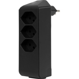 cleverLINE Abzweigstecker 3+1 fach schwarz, drehbar bis 300° mit Aufhänger *CH*