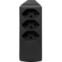 cleverLINE Abzweigstecker 3+1 fach schwarz, drehbar bis 300° mit Aufhänger *CH*