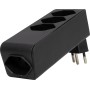 cleverLINE Abzweigstecker 3+1 fach schwarz, drehbar bis 300° mit Aufhänger *CH*