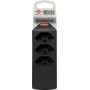 cleverLINE Abzweigstecker 3+1 fach schwarz, drehbar bis 300° mit Aufhänger *CH*