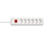 cleverLINE 6-fach Steckdosenleiste mit Schalter 3m H05VV-F 3G1,0 weiss *CH*