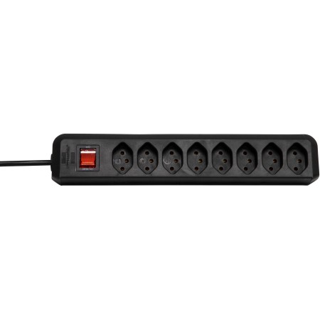 cleverLINE 8-Steckdosenleiste (5m Kabel, mit Schalter, für den Innenbereich) schwarz